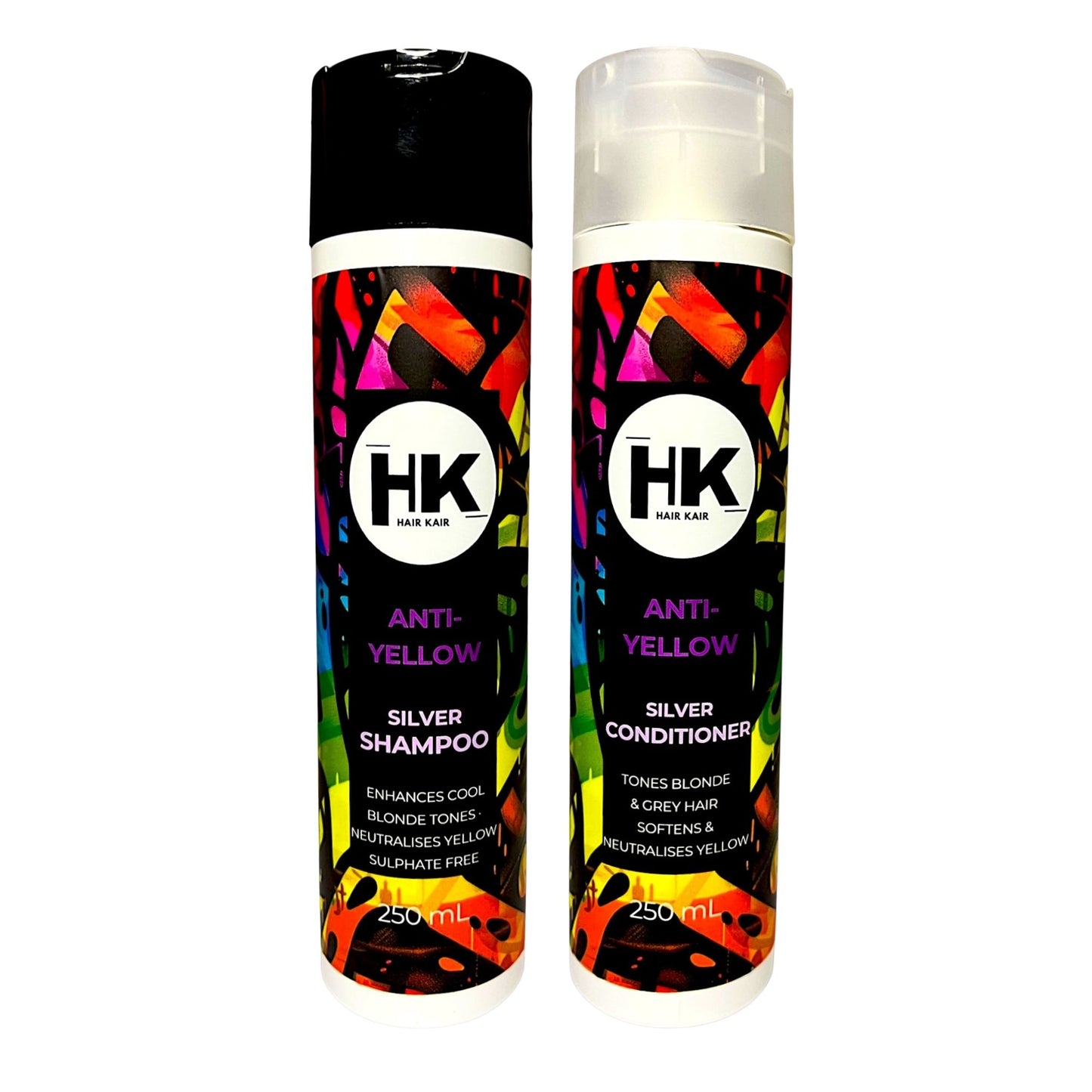 HK Anti-Yellow Duo 250ml - Silver Shampoo & Conditioner for Cool, Icy Tones