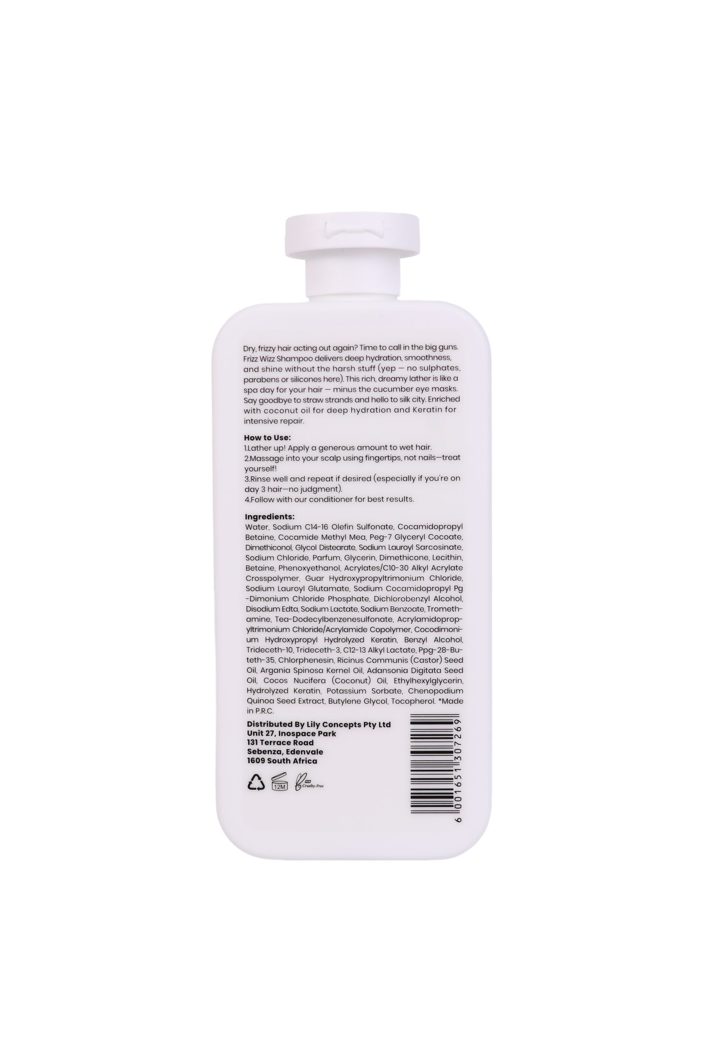Smply Frizz Wizz Sulphate-Free Shampoo 335ml | Smooth & Control for Coarse Hair