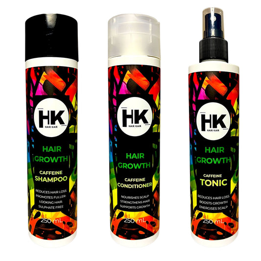 HK Caffeine Hair Growth Trio - Shampoo, Conditioner & Tonic 250ml