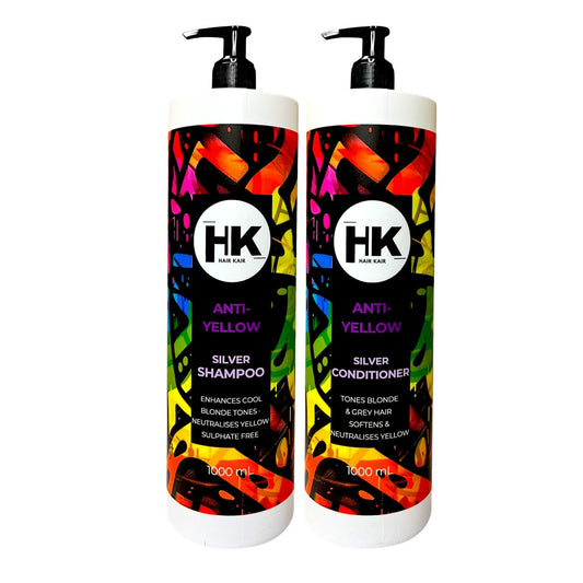 HK Anti-Yellow Silver Shampoo & Conditioner 1000ml Duo