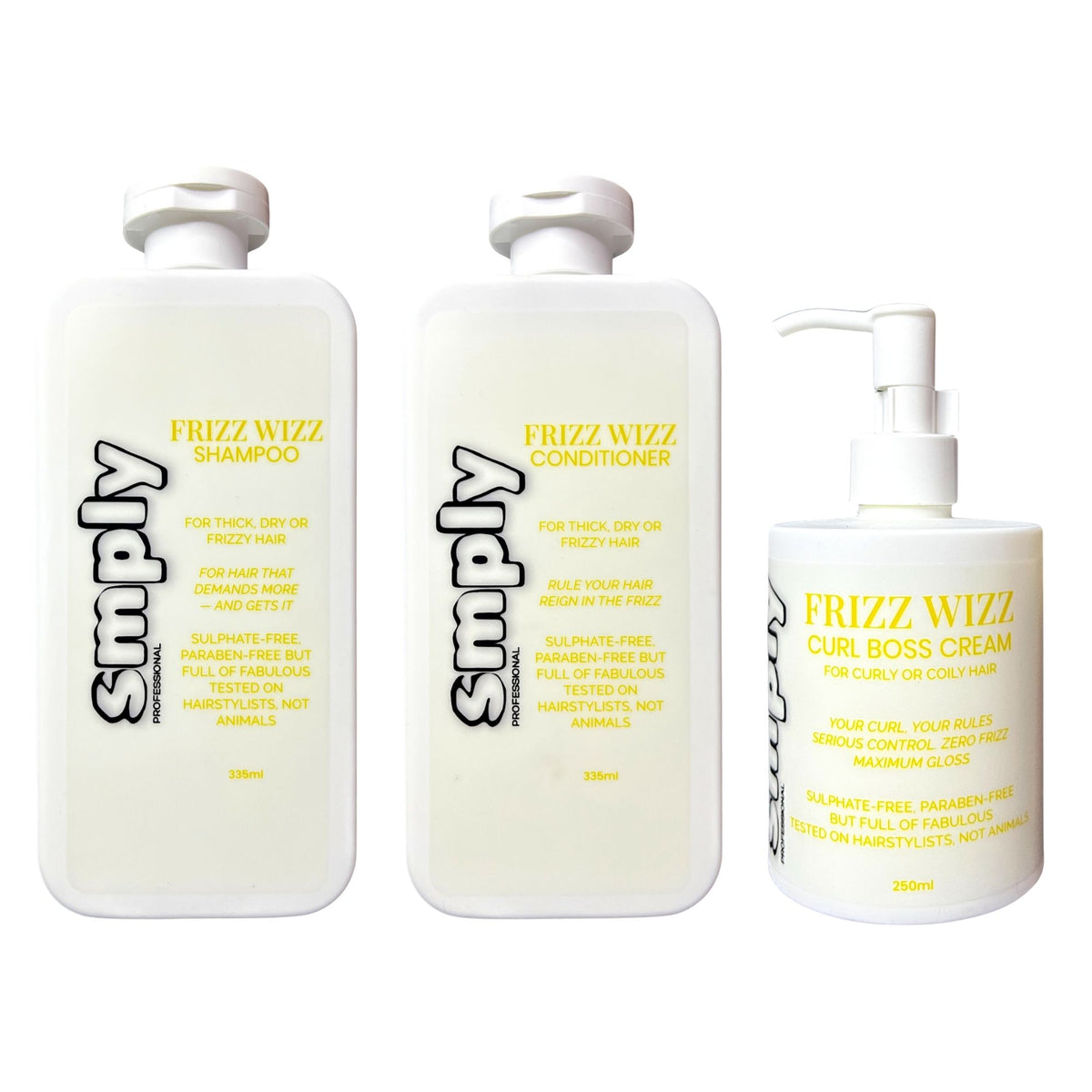 Smply Frizz Wizz Smooth & Curl Trio – Sulphate-Free Hydration & Control
