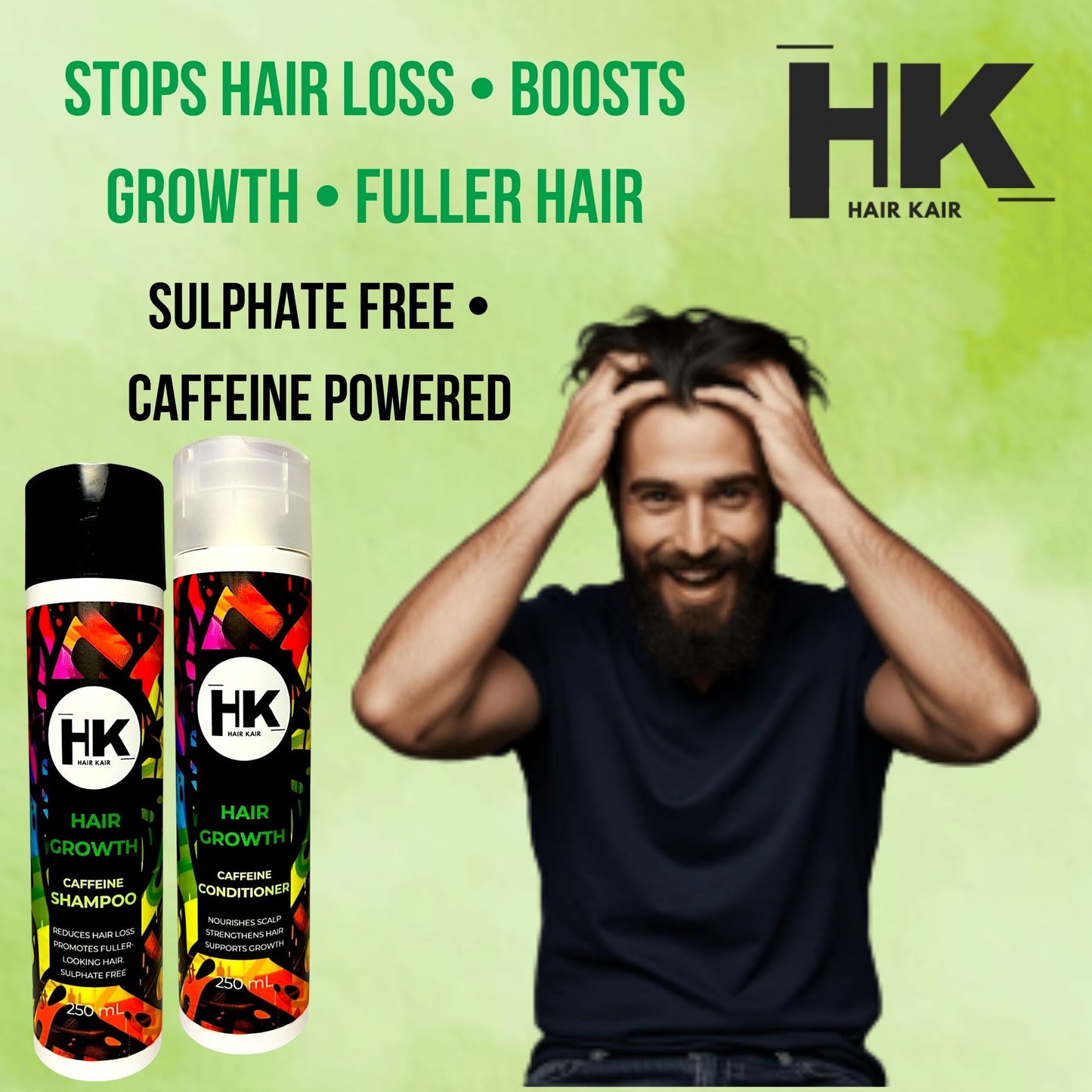 HK Caffeine Shampoo & Conditioner 250ml Duo