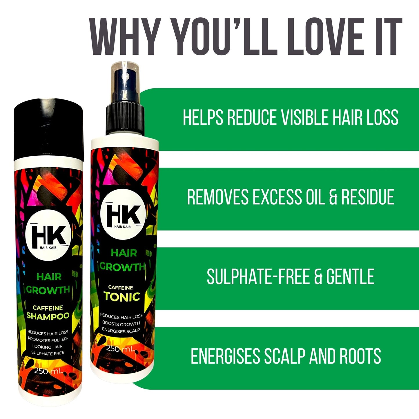 HK Caffeine Hair Growth Duo - Shampoo & Tonic 250ml