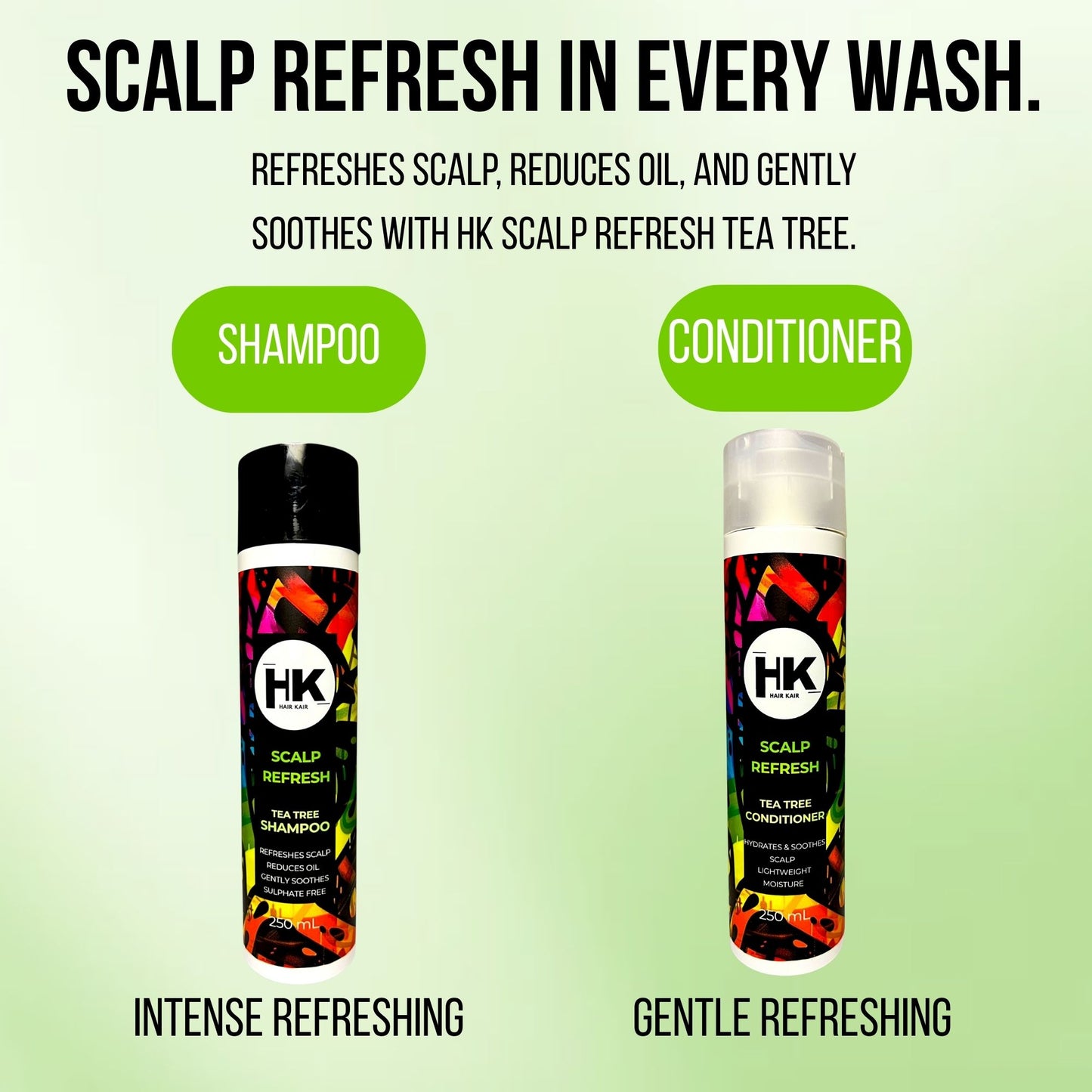 HK Scalp Refresh Tea Tree Shampoo & Conditioner 250ml Duo