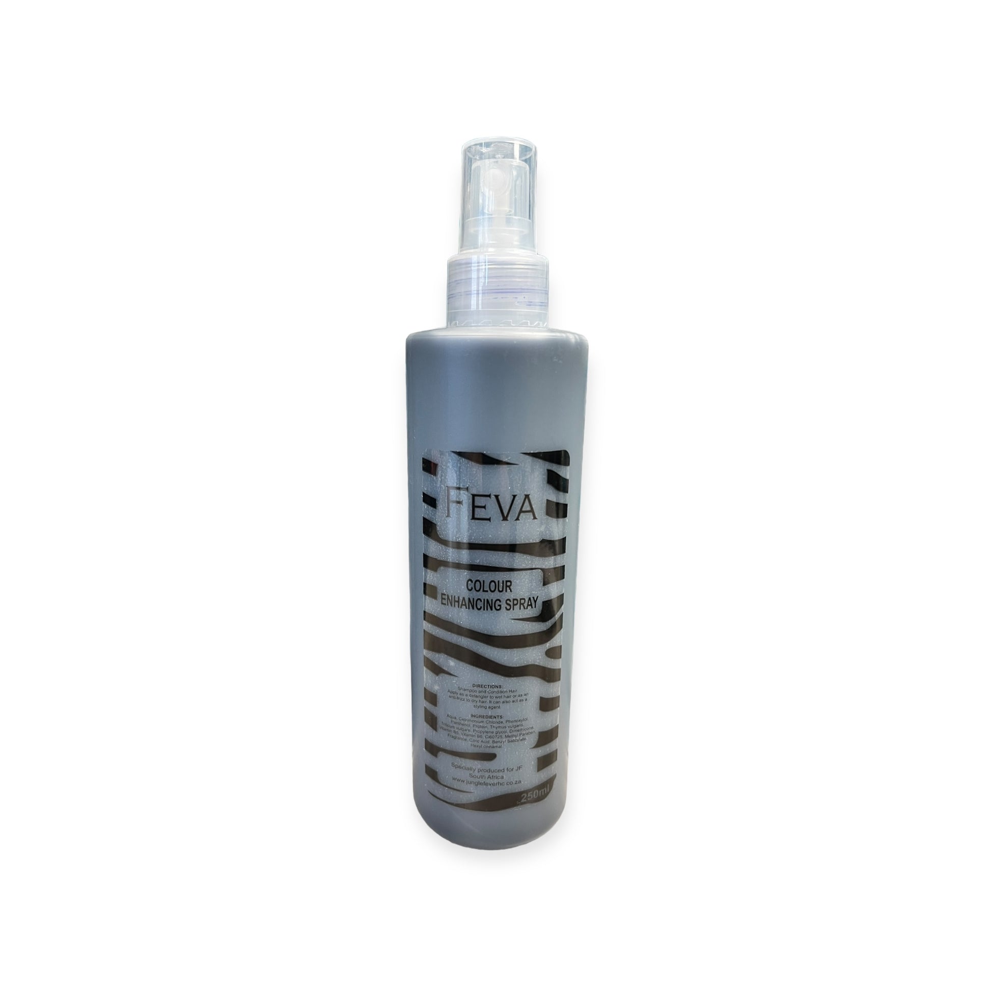 Jungle Fever Feva Grey Spray for neutralizing yellow tones in blonde, grey, or silver hair.