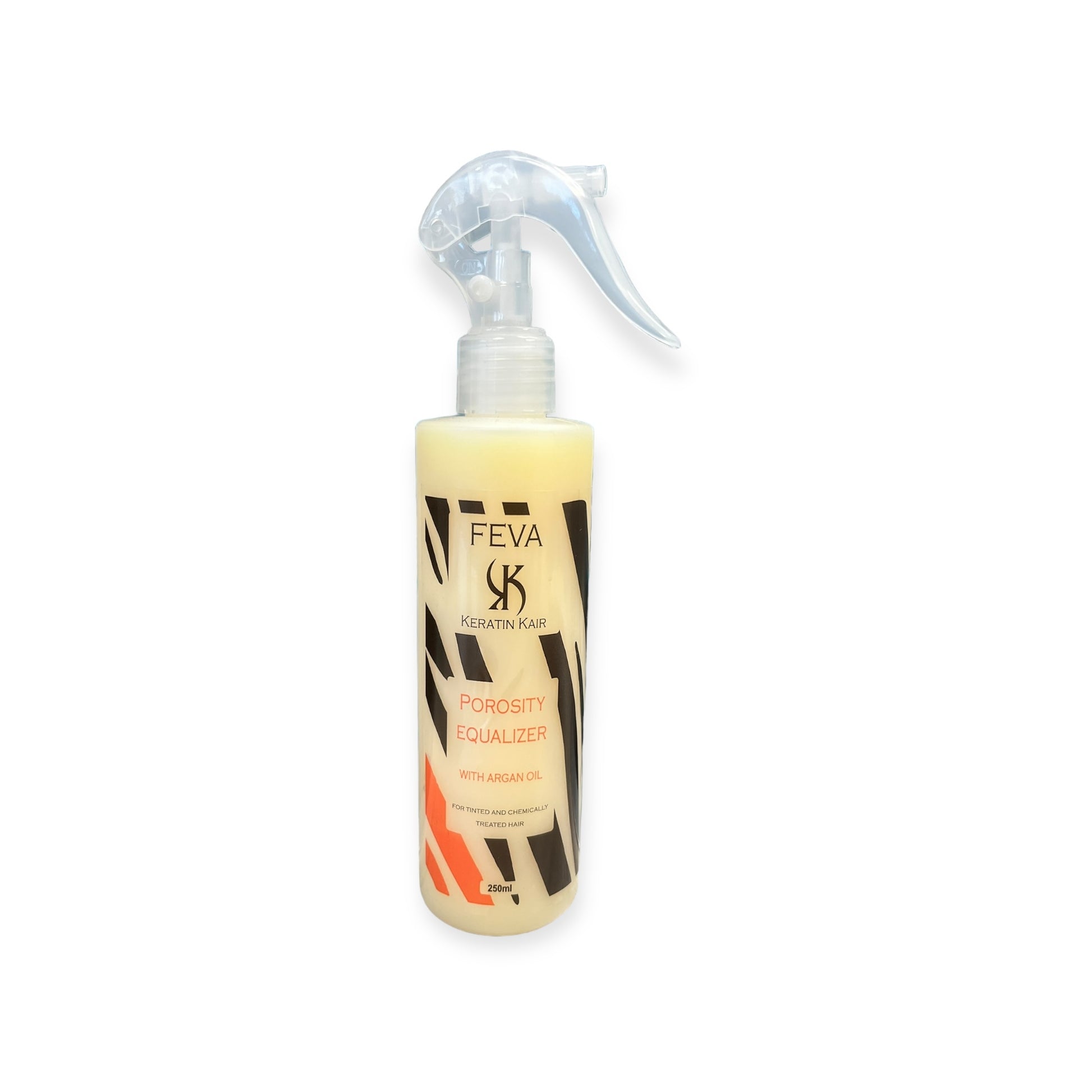 Jungle Fever Feva Porosity Equalizer 250ml spray to balance hair porosity and protect the cuticle before chemical services.