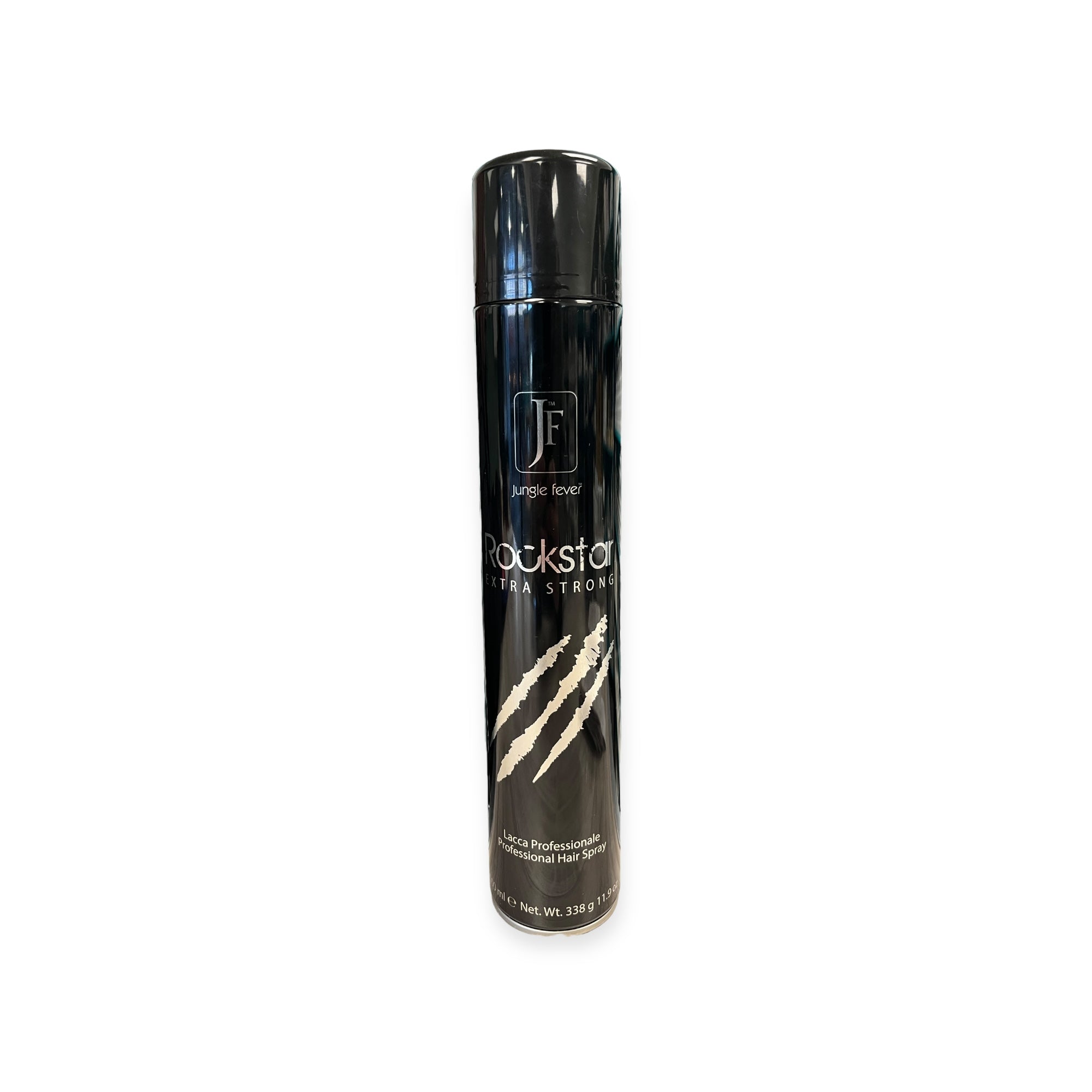 Jungle Fever Rockstar Extra Hold hairspray, professional styling spray for maximum control and artistic finishing.