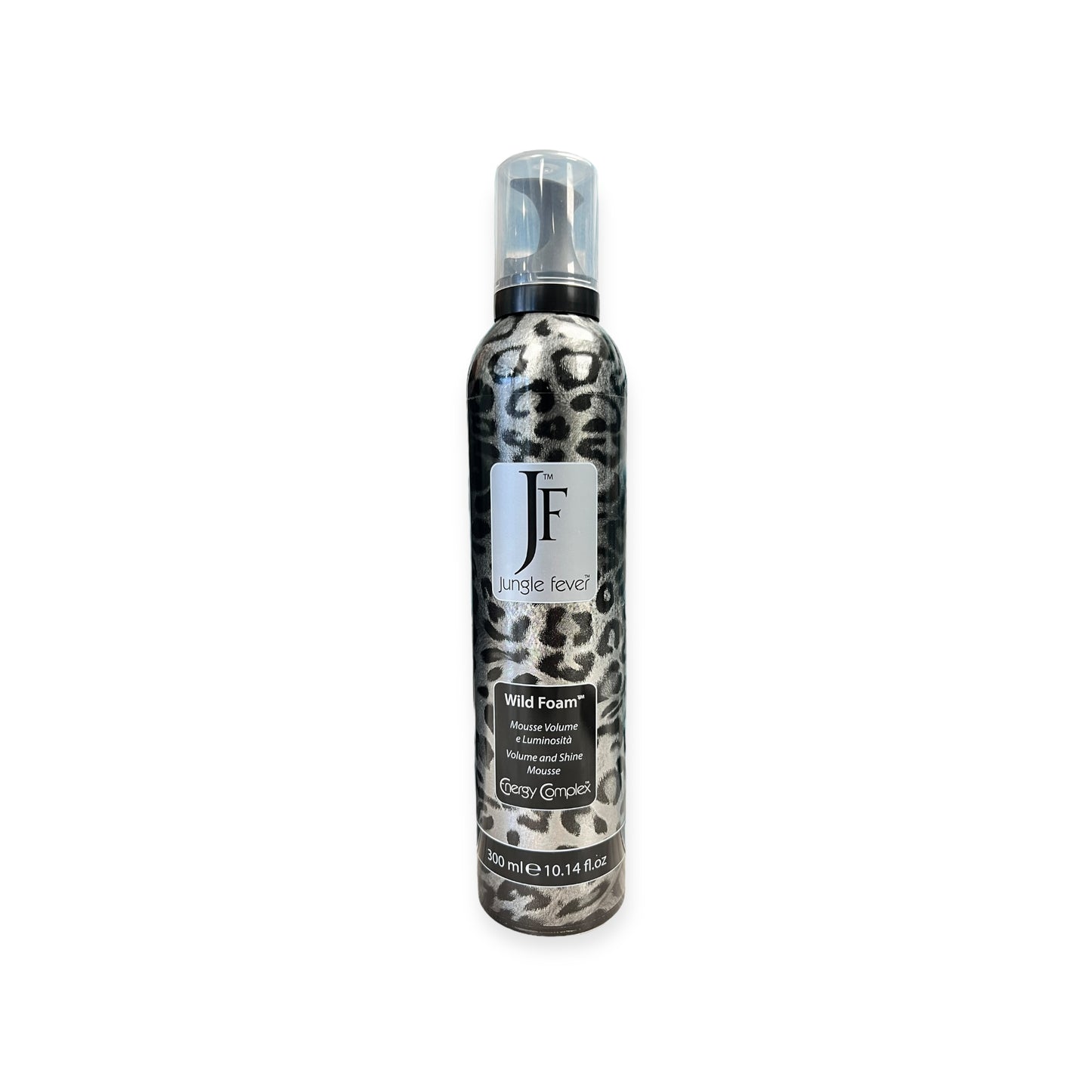 Jungle Fever Wild Foam Mousse for professional hair styling, providing long-lasting volume and flexible texture.