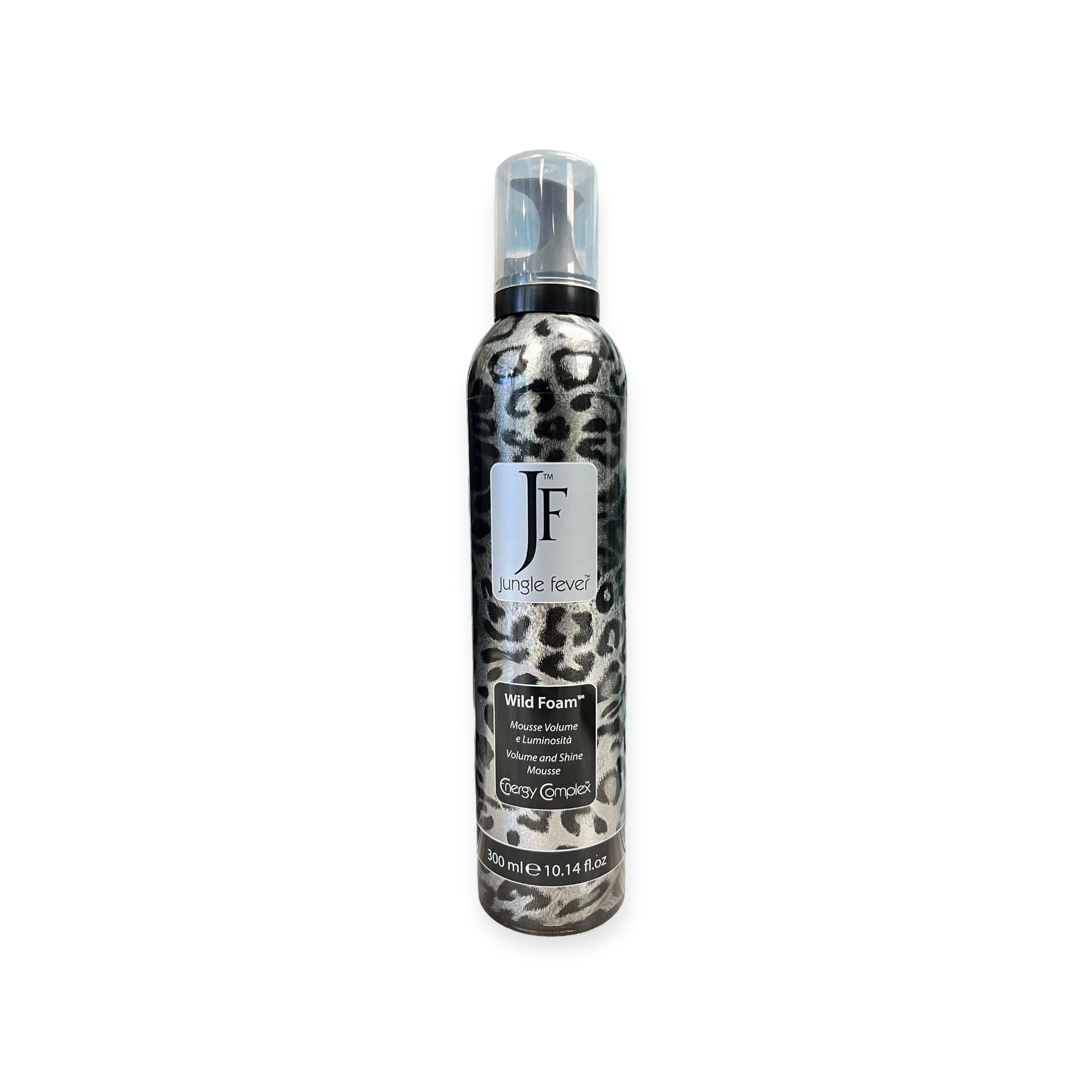 Jungle Fever Wild Foam Mousse for professional hair styling, providing long-lasting volume and flexible texture.