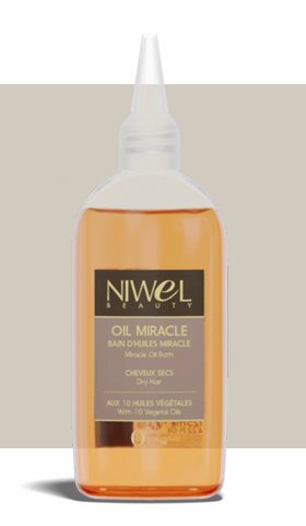 Niwel Pre-Wash Oil, a game-changer for dry, flaky scalps and overnight moisture.