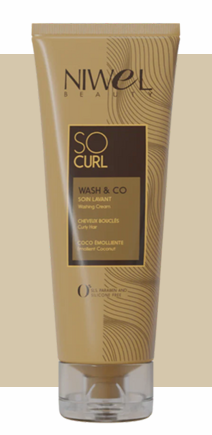Niwel Wash & Co 250ml, a gentle low-poo cleansing cream that hydrates and detangles.