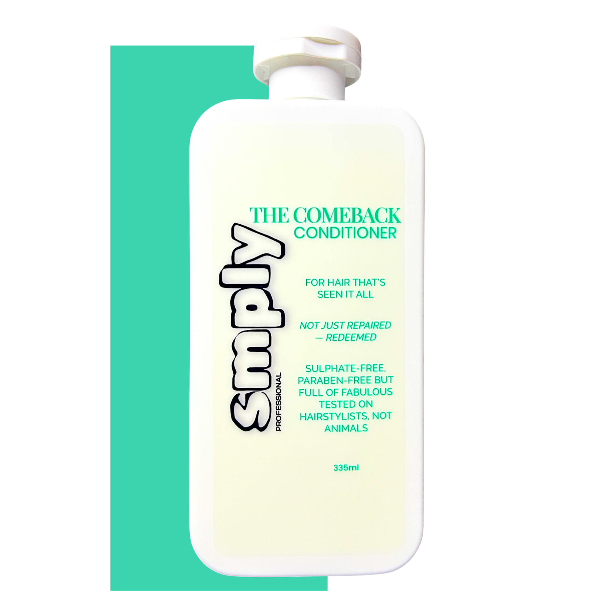 Smply The Comeback Conditioner 335ml, replenishing protein complex with Coconut oil for soft, strong, and silky hair.
