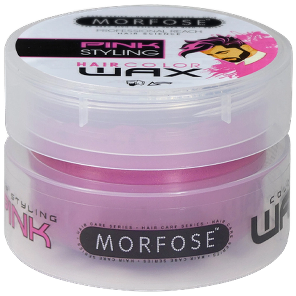 Morfose Hair Colour Wax Series | Temporary Vibrant Color & Styling Wax (Black, Blue, Gold, Pink, Silver)