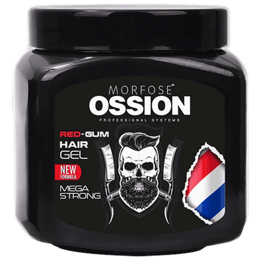 OSSION P.B.L. Mega Strong Hair Gel Red Gum 750ml | Salon-Size Maximum Hold Styling Gel